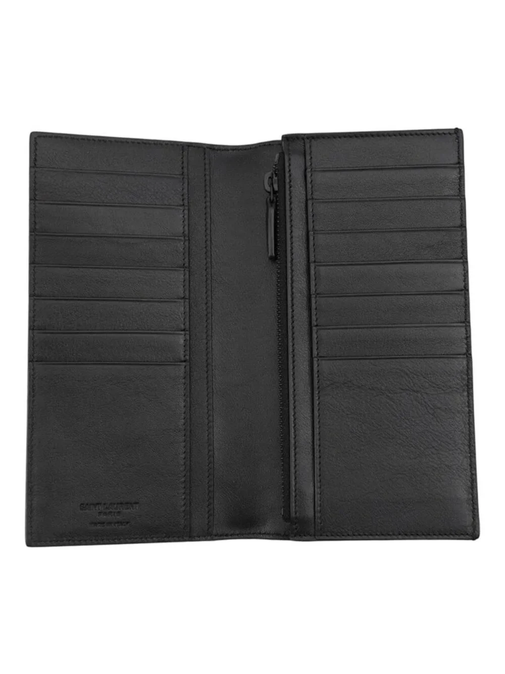 Saint Laurent Paris Wallet Monogram Leather Bifold Black
